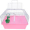 Milisten Elegant Portable Cage for Macaws Parrots with Food Dish Water Feeder Pink Random Color