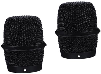 JOINPAYA 2st Mikrofon-mesh-kopf Mesh-mikrofongitter Mikrofonanschlüsse Drahtlose Mikrofone Mikrofon Ersatzkopf Mikrofonzubehör Mikrofonteile Mikrofon-ersatz-kugelkopf Mikrofonkopf Metall