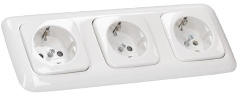 Busch-Jaeger Reflex SI Set: 3x 20 EUC-214 SCHUKO Steckdose + 1x 2513-214 3-fach Rahmen alpinweiß