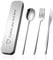 Personalised Travel Cutlery Set, Custom Cutlery Set for Lunch Box, Customised Travel Utensils for Work Camping Office (Custom Metal Lunch Box)