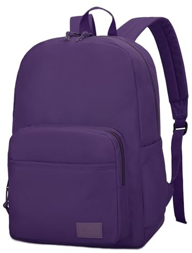 VASCHY Mochilas Escolares, Mochila Adolescente Ligera Mochilas Colegio Niña Niño Mochila Instituto Universidad para Hombre Mujer Mochilas Tipo Casual para Escolar Viaje Trabajo, Morado