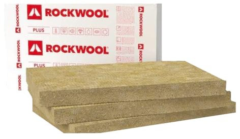Rockwool Rockmin Plus Steinwolle Platten Trennwand Dämmung Isolierung λ-0.037 - 50 - 100mm (braun, 50mm - 10,98m²)