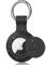 Meliya AirTag Portachiavi per Apple Airtag, Impermeabile Silicone Custodia per Airtag Apple con Portachiavi, Cover Protettiva per AirTag per Zaini e Animali Domestici (Nero)