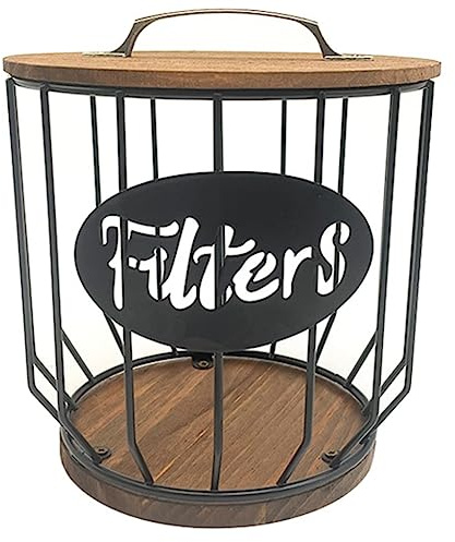 arlote Coffee Filter Holder Storage for Coffee Bar Accessories Tool Beautiful Coffee Filter Storage Container and Dispenser