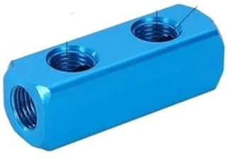 DASEB Distributore di collettore d'aria 1/4 PT Filettatura Porta 2 3 4 5 6 7 8 9 Vie Pneumatico Quick Plug in Tubo Flessibile Blocco Splitter in Alluminio (2 vie 5 Porte)