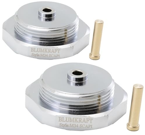 BLUMKRAFT 2 Stück Heizkörperadapter, kompatibel mit M34 x1,5 SCAPI (Prototyp) auf M30 x 1,5 für Thermostat/Thermostatkopf M30 x 1,5 männlich