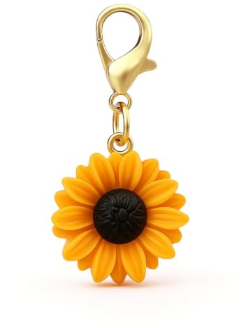 Porte-Clés Tournesol, Porte-Clé Fleur de Sac pour Femmes | Cadeaux de Porte-Clé Mignon avec Pendentif Tournesol Jaune et Marron pour pour les Amoureux de la Nature Filles Amis