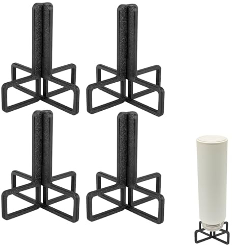 YANJIY 4 Piezas Escurridor De Botellas, Escurrebotellas Plegable Negro, Secador De Botella para Cocina, Desmontable, para Botellas, Biberones y Vasos con Un Diámetro De Cuello Superior a 2,5 cm