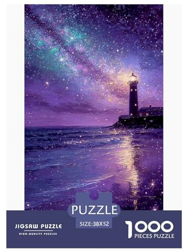 Leuchtturm 3D-Puzzle-Spiel 52x38cm/1000pcs, – Kreativ & Entspannend, Bildend Für Alle, Hausdekorationsgeschenk