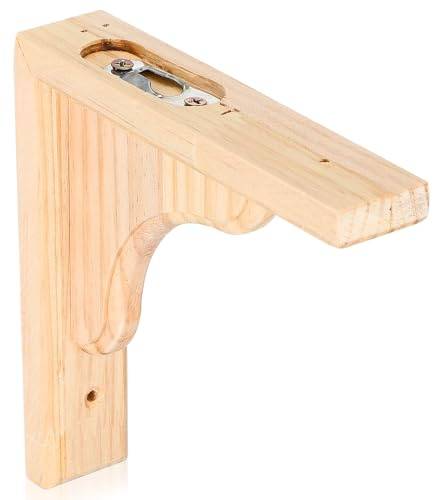 Homoyoyo Supports Triangulaires en Bois Brut 15x15 Cm pour Étagères Murales Flottantes, Équerres Décoratives Solides Cuisine, Salon, Rangement et Bricolage, Consoles Triangulaires