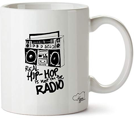 Hippowarehouse Real Hip hop is not on The Radio Printed Mug Cup Ceramic 10oz