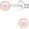 JAYARE Perlenohrringe Mädchen – 925 Silber Ohrstecker mit 4 mm rosa Perlen – Kinderschmuck Geschenk – Kleine Ohrringe für Kinder – Mädchen Schmuck ab 6 Jahren