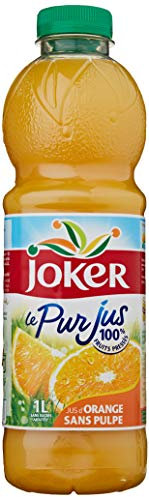 Joker - Jugo de naranja 100% puro sin pulpa/sin azúcares añadidos, botella de 1 l
