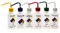 ULAB Scientific Right-to-Know Safety Wash Bottle Set, Acetone, Ethyl Alcohol, Methanol, Isopropanol, Distilled Water, Sodium Hypochloride, Vol.500ml with Draw Tube, UWB1001