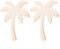 RUIZHEN Stainless Steel Tiny Beach Palm Tree Stud Earrings (Gold)
