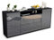 Stil.Zeit Sideboard Enzo, Korpus anthrazit matt, Front Hochglanz Graphit (180x79x35cm) Push-to-Open Technik & Leichtlaufschienen