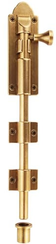 Runningfish Heavy Duty Cane Bolts Latch Garage Bolts10, Extra Lengthen Solid Bronze Sliding Bolt- Barrel Bolt Door Latch Oil Rubbed Bronze Large Sliding Bolt Door Locks,Drop Pin Bolts Cane Gate