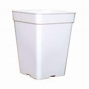 Desconocido Pack de 10 macetas cuadradas Blancas de 7 litros - 20x20x27 cm