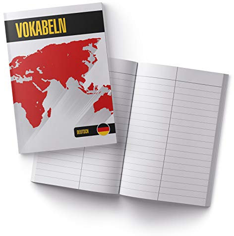 itenga Vokabelheft Deutsch Schule Schulbedarf Notizbuch Lernen Vokabeln Fremdsprache DIN A5