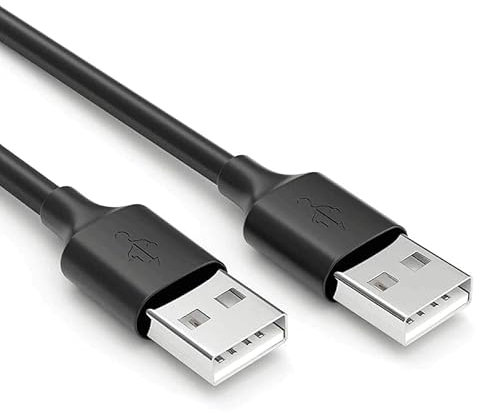 CABLEPELADO Cavo USB 2.0 super veloce | Cavo dati USB tipo A maschio maschio | Velocità fino a 480 Mbps per computer, TV Box, HDD esterno, base ventole, hub USB, Raspberry Pi | Nero | 1 metro