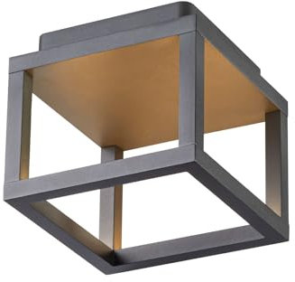 SLV Wand- und Deckenaufbauleuchte QUADRULO / Beleuchtung für Wände, Wege, Eingänge, LED Spot außen, Aufbau-Leuchte Outdoor, Gartenlampe, Decken-Strahler / IP55 3000K 7.5W 230lm anthrazit