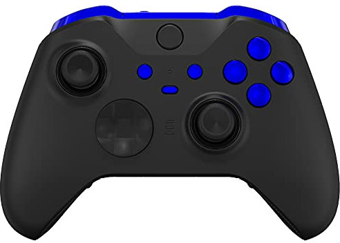 eXtremeRate Botones para Xbox Elite Series 2 - LB RB LT RT Bumpers Triggers, Botón de ABXY Start Back Sync Profile Switch Teclas para Xbox One Elite V2 Modelo 1797 (Azul Cromo)