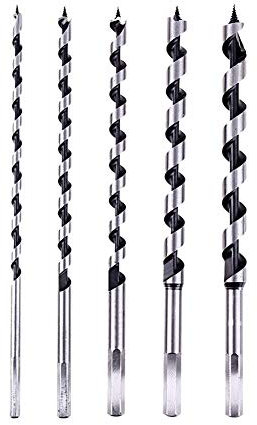 5PCS 230mm Sechskantschaft Twist extralange Holzbohrer Set zur Holzspiralbohrer-Werkzeug-Set 6 8 10 12 14 mm