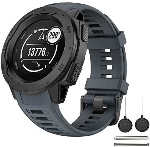 OVERSTEP kompatibel mit Garmin Instinct Band, weiches Silikon-Ersatzarmband kompatibel mit Garmin Instinct/Solar/Tactical/Instinct 2