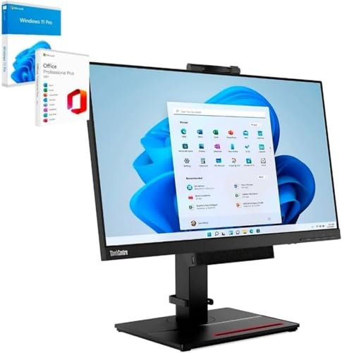 Lenovo All In One ThinkCentre TIO22 22″ Pollici | Intel i5 8400T |16 GB | WebCam| CASSE Windows 11 Pro Office 2021 (Ricondizionato) (Nero, Intel UHD Graphics 630, 1000, GB, Windows 11, 16, GB)