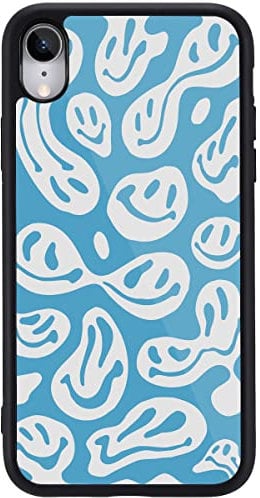 MAYCARI Compatible with iPhone 7/8/SE 2020 Case for Girls Women Children Happy Smile Face Hippie-D, Girly Aesthetic Pattern with Soft TPU Hard Back Protective Case for iPhone 7/8/SE 2020