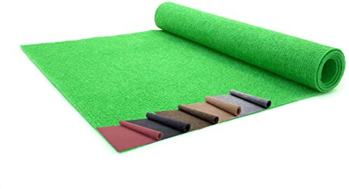 Madeinnature - Moquette d’extérieur - Imitation gazon synthétique en rouleau pas cher - Tapis de sol extérieur pour terrasse, balcon, … dimensions et couleurs au choix (2x2m Vert)