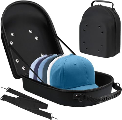 Yuehuamech Hut Reise Fall Hard EVA Hut Tasche Stapelbare Baseball Hut Tragetasche Kappen Box Reise Hut Träger Fall Hut Aufbewahrungsbox Wasserdichter Staub Beweis Wide Cap Organizer