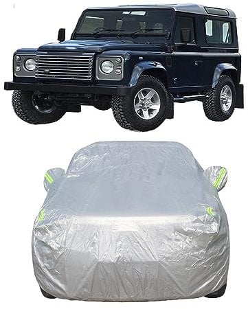 Autoplanen Autoabdeckung Abdeckplane für Land Rover Defender 90 110 Wasserdicht UV Atmungsaktiv Staubdicht Regen Outdoor Garagen Zubehör,(110) 1983-2016