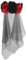 JUSTUSNX Halloween Headband Floreale Accessori per Capelli Gotici Sposa Velo Halloween Party Headwear Abbigliamento per Ragazze Donne (B)