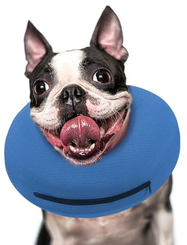 Supet Halskrause Hund, Aufblasbares Halskrause für Hunde und Katzen Alternative Nach der Operation, Einstellbar Bequem Schutzkragen