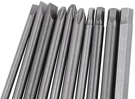 10pcs Magnetic BST Screwdriver Bits Set for Slotted and Hex Head - Anti-Impact and Wear Resistant - Fits Electric and Hand Screwdrivers