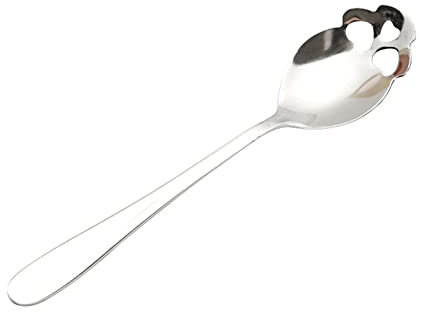 Totenkopf-Eislöffel, Edelstahl, Rührlöffel, Halloween, Kaffeelöffel, Dessert, Rührlöffel für Küche, Skelettlöffel