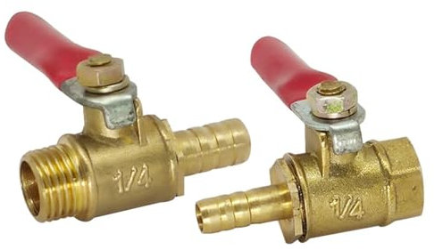 Valve en laiton 6 8mm 10mm 12mm, tuyau barbe 1/8 ''1/4'' 1/2 ''mâle femelle, connecteur de filetage barbelé, adaptateur de coupleur de raccord de tuyau en cuivre 1 pièces(MF,8MM TUBE_1/4)