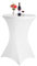 1er-Set Stretch Stehtisch Husse für Bistrotisch Ø 80-85 cm Verstärkung im Fußbereich Spandex Stretch Cocktail Tischdecke, Stretch-Husse Hussen für Hochzeit Events Stehtische(Weiß 80x110cm)