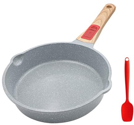 AIKENBBKK keramik pfanne 20 cm, Antihaft Keramikbeschichtung Bratpfanne 20 cm mit Abnehmbarer Griff, Geeignet für alle Herdarten, Backofen und spülmaschinenfest (Blau)