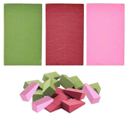 72 Pcs Makeup Sponge, Beauty Blenders, Triangle Make Up Sponges Blender, Make Up Sponges for Foundation, for Liquid Cream Foundation Loose Setting Powder(Pink, Matcha green, Wine Red)
