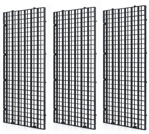 LINLAN 3 Piezas 15x30cm/5.9x11.8in Separador para Acuario, Bandeja Inferior de Filtro, Tablero de Rejilla para Filtración DIY y Protección del Fondo en Aquascaping (Negro-Sin Accesorios)