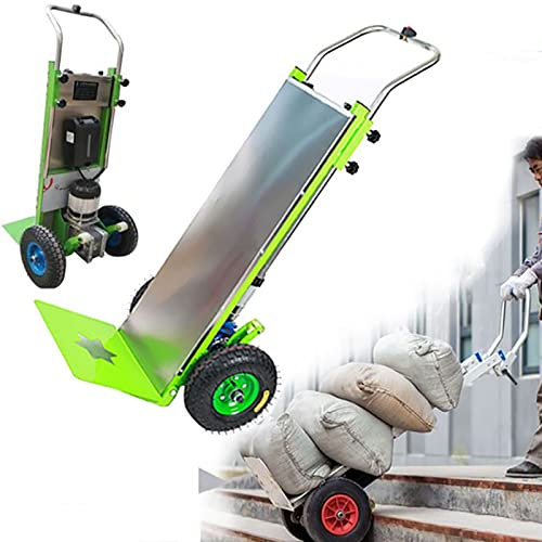 Electric Stair Climber Cart with 1200W Motor | Folding Sack Truck Hand Truck | Load Capacity 250 Kg | Removable 48V/22Ah Battery | Green | Heavy Duty Dolly