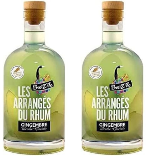 Breiz’île Les Ges du Rhum Gingembre Menthe Glaciale 0.7 L (Lot de 2)