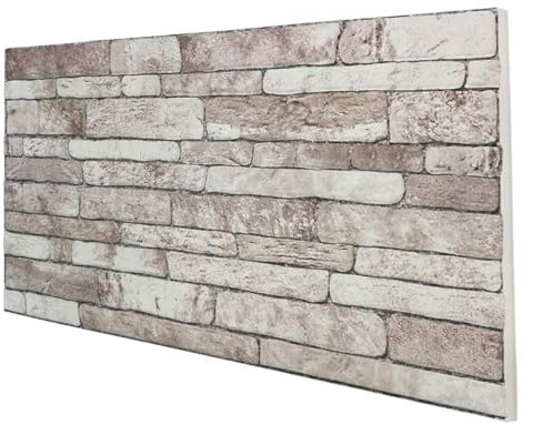 Panneau imitation pierre en résine EPS mesure 100 x 50 cm épaisseur 2 cm - DAKOTA STONE - RETAIL BOX de 10 panneaux (développent 5 m²)