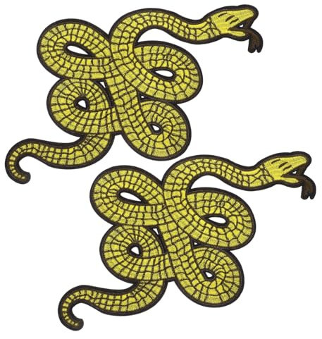 DIYEAH 2stücke Cartoon Schlangen Aufnäher Für Jacken Und Rucksäcke Aufbügelbare Patches Für Kleidung Schuhe Und Taschen Vielseitige Applikationen Für Individuellen Stil