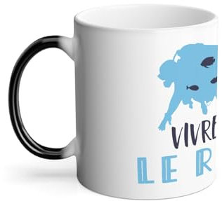Thermoreagierende Tasse mit Aufschrift Vivre le Rêve Diving Meer Recifs Travel – 325 ml