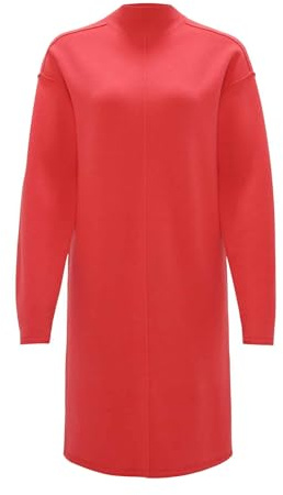 OPUS Damen Minikleid | Strickkleid WONDANA Regular aus softem Milano Strick Sweet red, 36