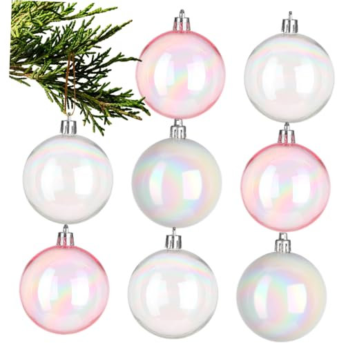 DECHOUS Hergestellt Aus Sicherem Kunststoff 12 Bunte Seifenblasen-Dekorationen Für Zuhause Festliche Dekoration Baumschmuck Partyzubehör