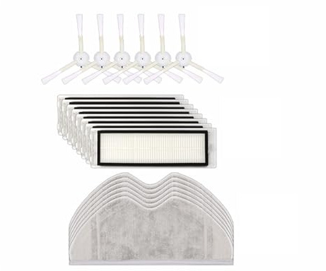 Nilnyvda Spare main side brush mop cloth wipe Hepa water Filter Compatible With Qihoo 360 S5 / S7 Pro Robot vacuum Cleaner cleaning accessories(SET 9)